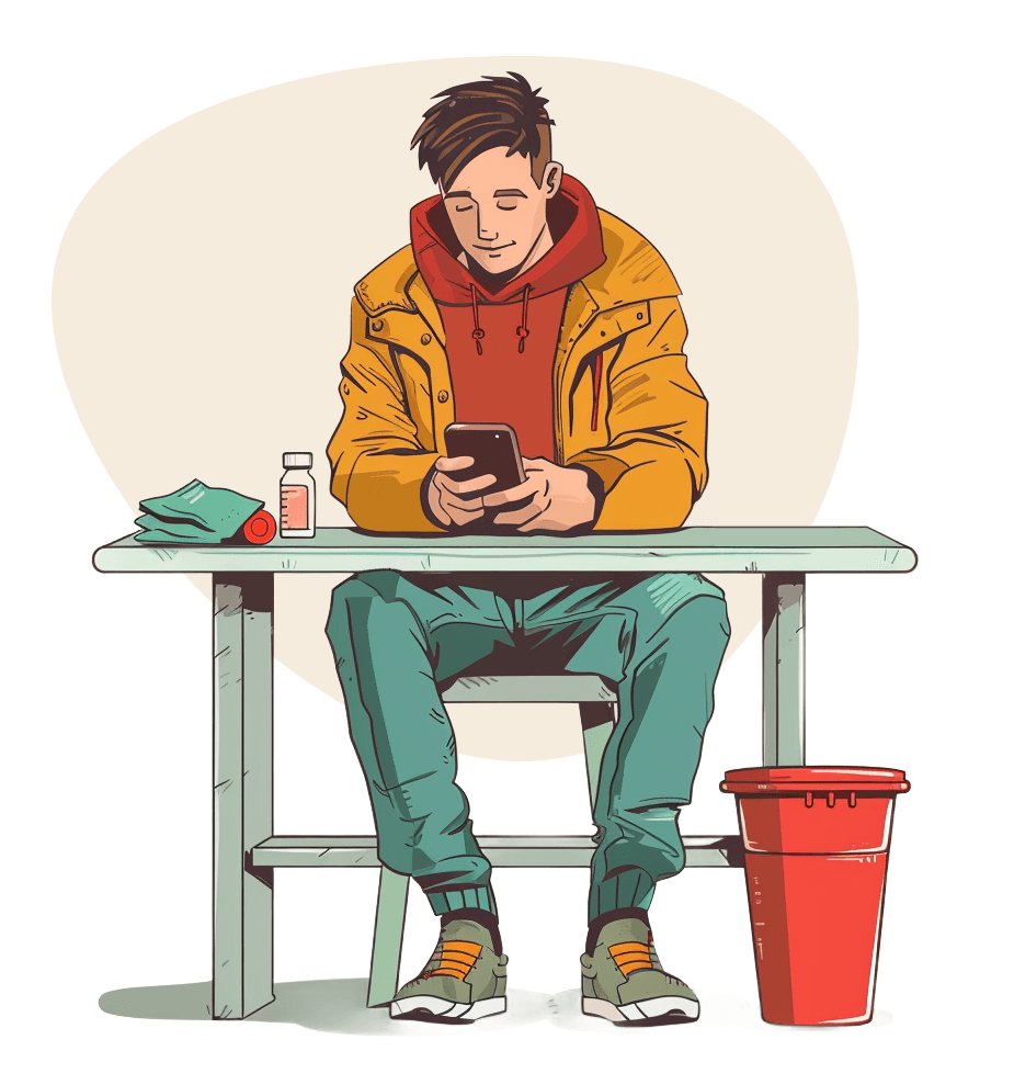 logging treatment illustration